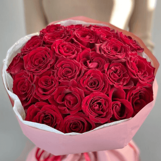 25 Red Roses Bouquet Goshen Flower
