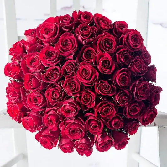 50 Red Roses Bouquet Goshen Flower