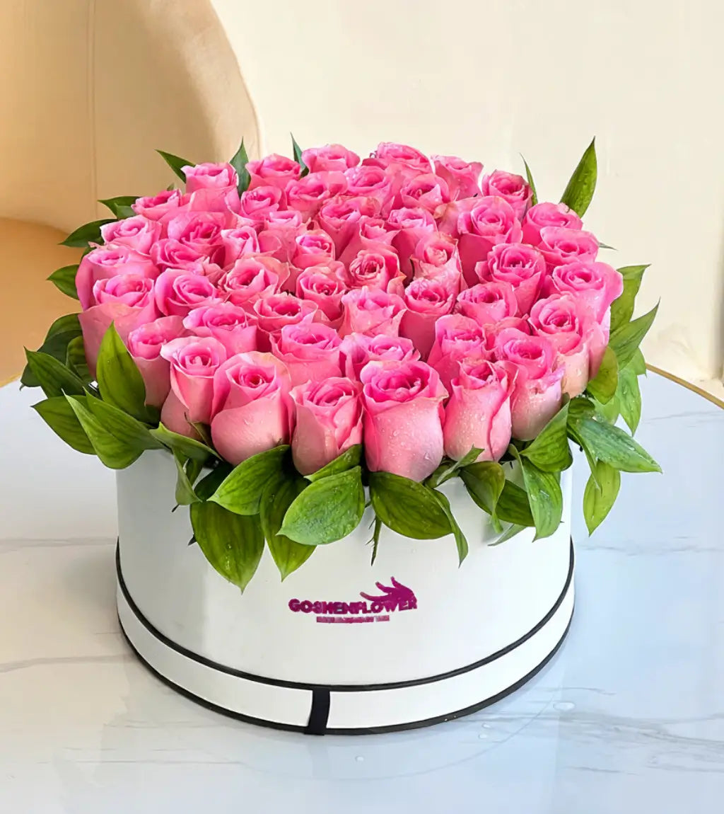 Pink Roses Box Goshen Flower