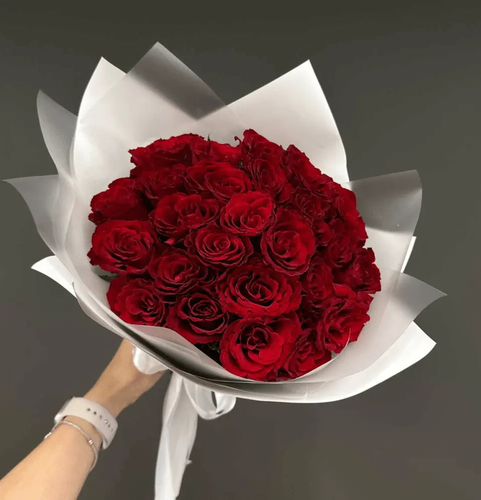 25 Red Roses Bouquet Goshen Flower Dubai