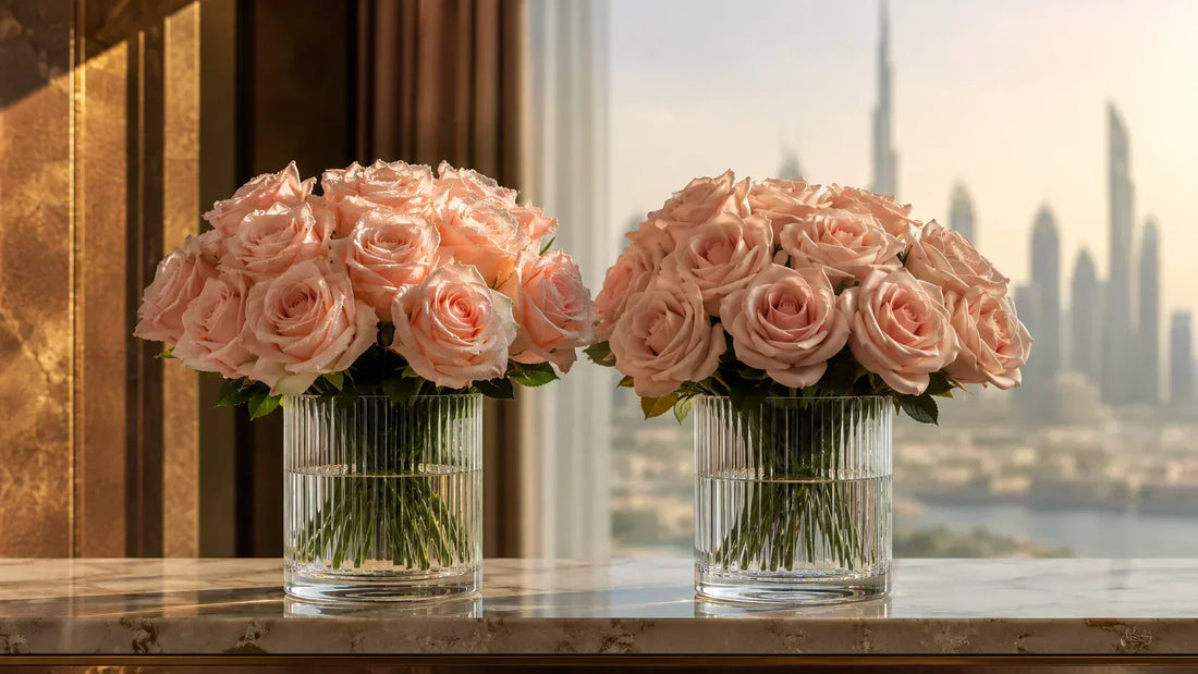 Fresh roses versus artificial roses comparison Dubai — Goshen Flower guide