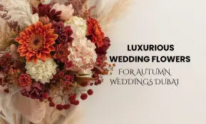 Autumn wedding flowers Dubai – dahlias, hydrangeas, and pampas bouquet