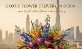 exotic flower delivery dubai featuring rare protea and orchids in luxury arrangement