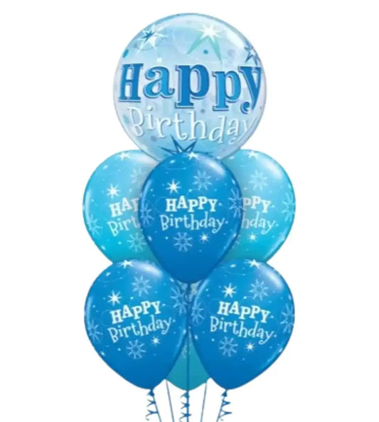 Blue Birthday Balloon Bouquet Goshen Flower