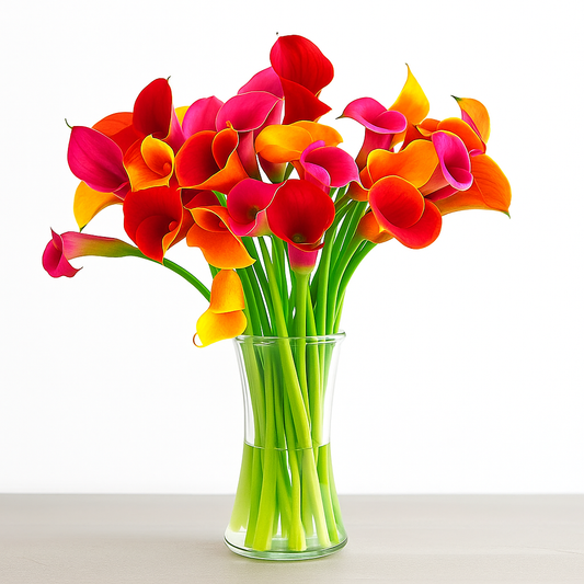 Mixed Calla Lilies Vase Goshen Flower