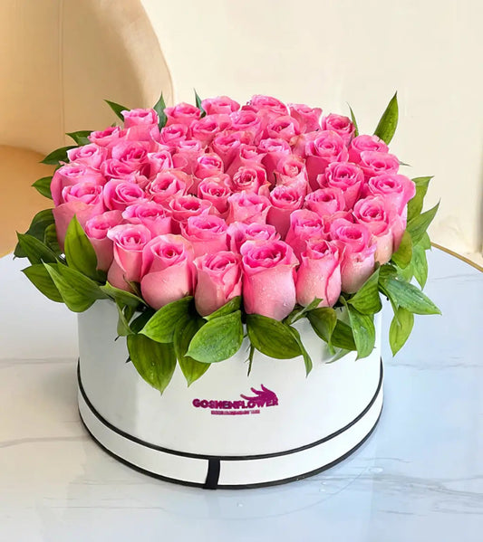 Pink Roses Box Goshen Flower