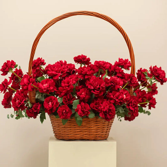 Scarlet Rose Basket Goshen Flower